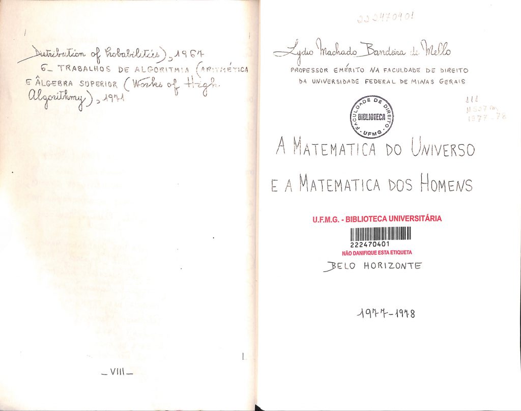 1978 A matemática do universo e a matemática dos homens (PDF)